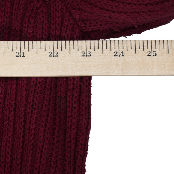 Duluth Trading Maroon Brown Sweater Mens XL Tall XLT Heavyweight Cotton Wool - Picture 7 of 9